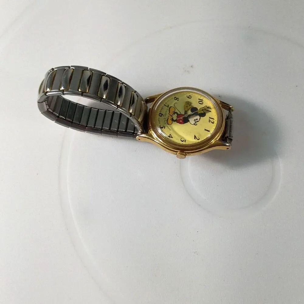 Classic Mickey Mouse Character Watch | Vintage Gold Tone Expansion Strap